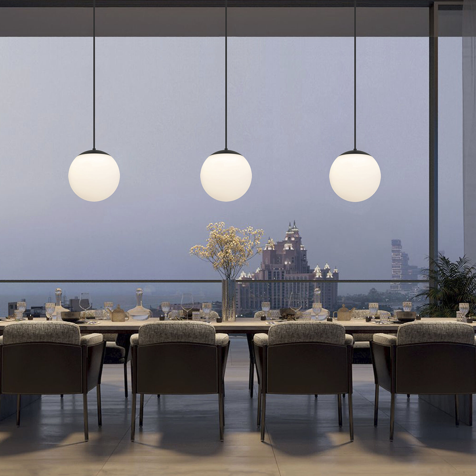 Rondure LED 14 inch Sand Black Outdoor Pendant